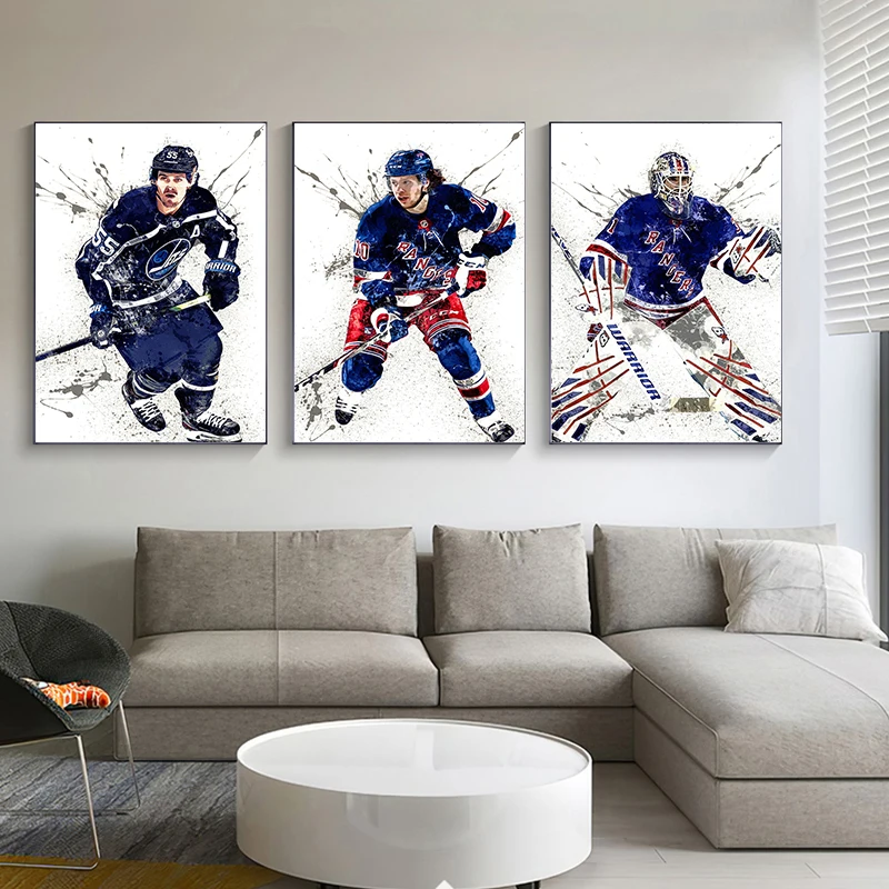 Abstract Ice Hockey Portrait S - Sports Equipment Poster recension och pris
