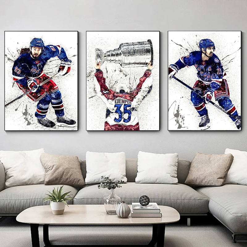 Abstract Ice Hockey Portrait S - Sports Equipment Poster recension och pris