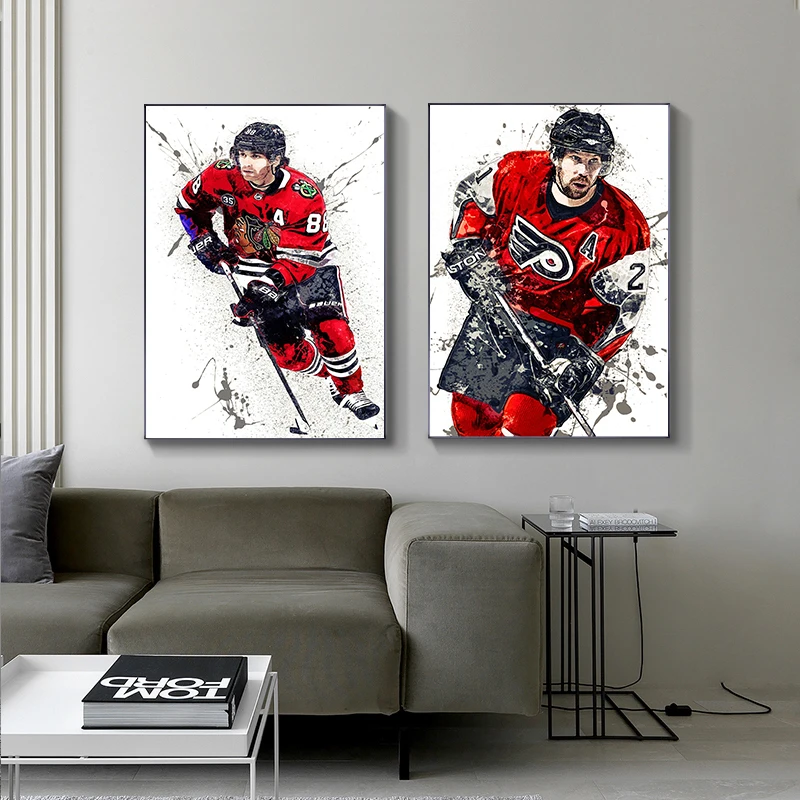 Abstract Ice Hockey Portrait S - Sports Equipment Poster recension och pris