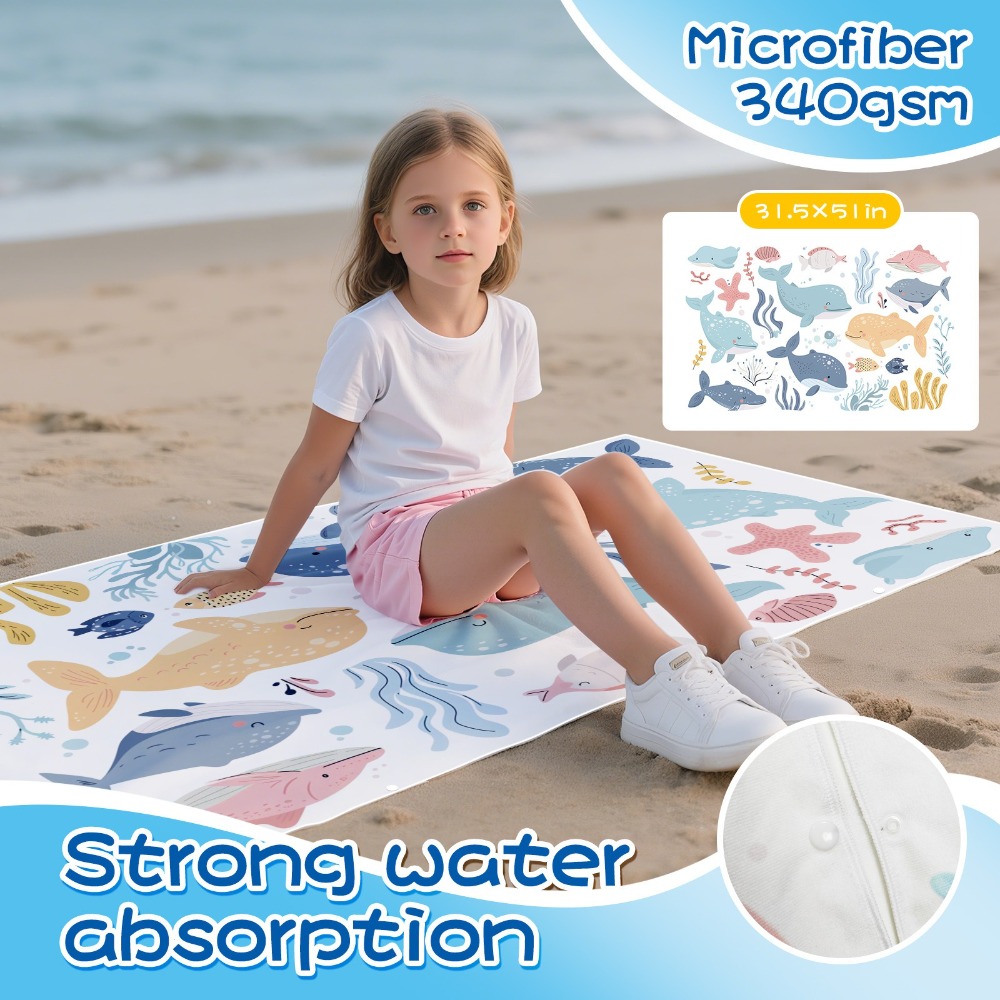 Cartoon Pattern Beach Towel Ki - Yoga Mat recension och pris