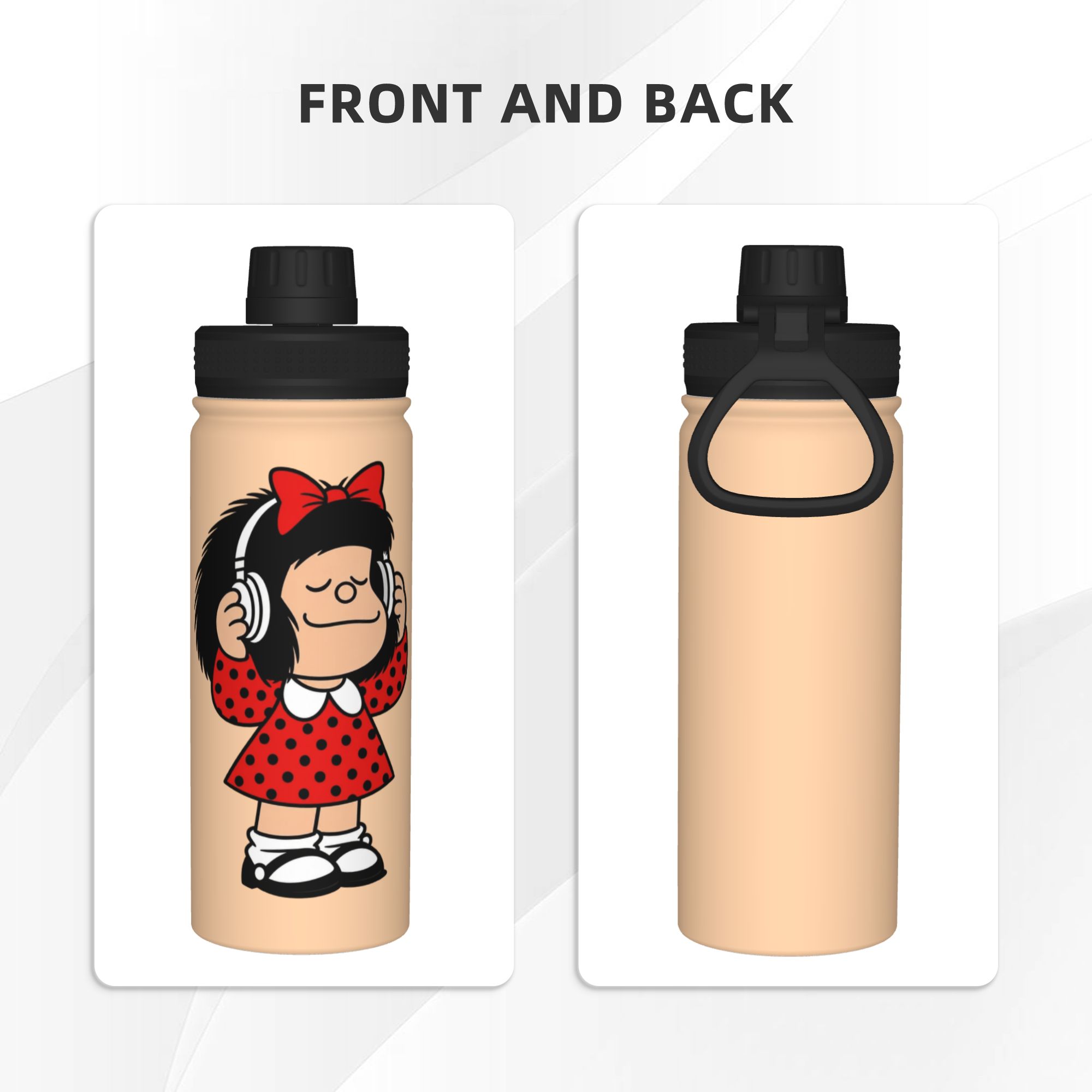 Cartoon M-Mafaldas 18OZ Sports - Sports Water Bottle Insulated recension och pris