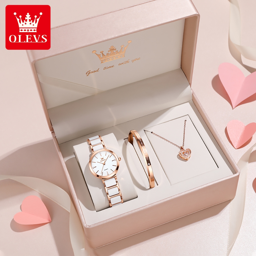 OLEVS Women Watch 5877 Luxury  - Resistance Band recension och pris
