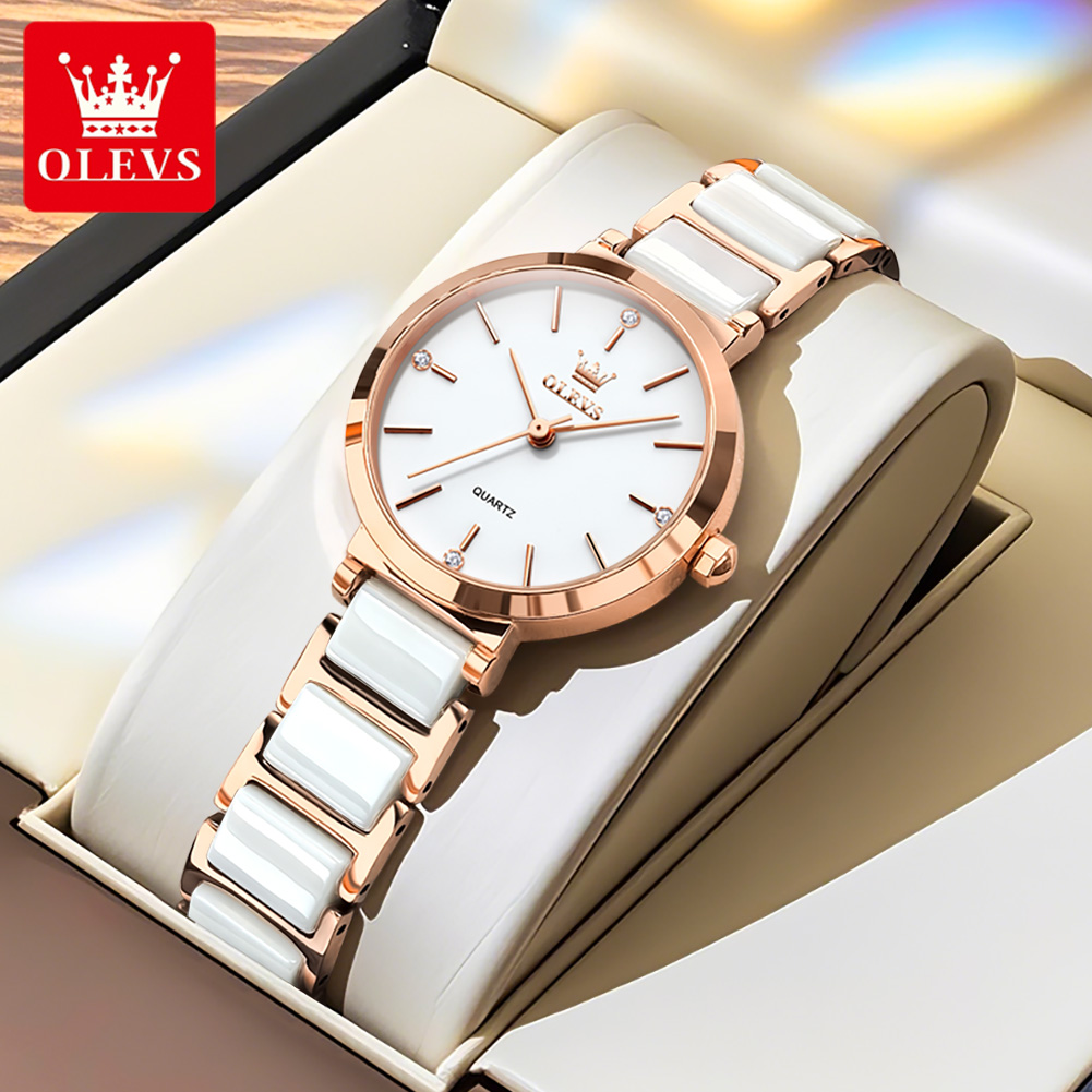 OLEVS Women Watch 5877 Luxury  - Resistance Band recension och pris