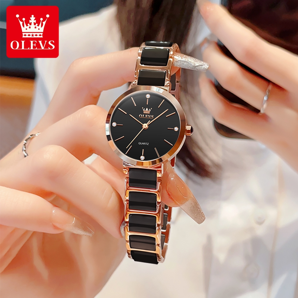 OLEVS Women Watch 5877 Luxury  - Resistance Band recension och pris