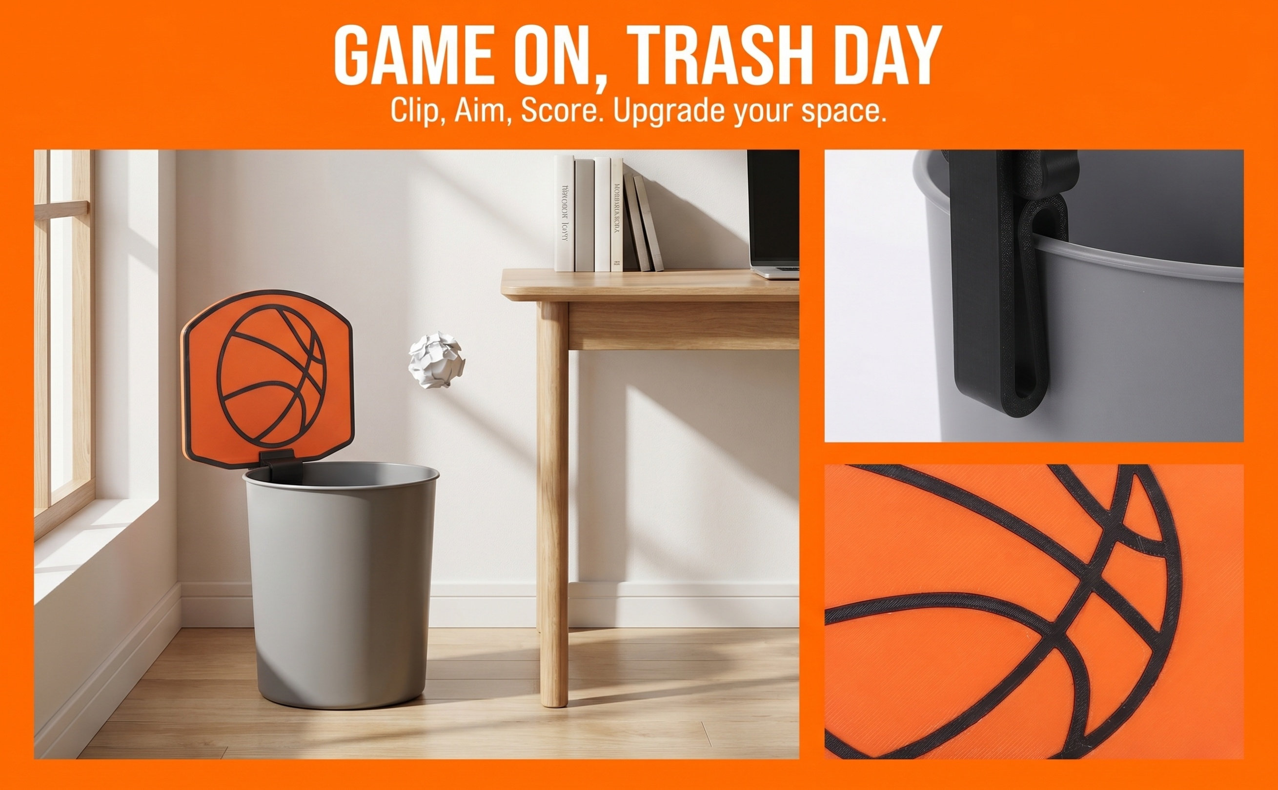 Mini Clip on Trash Can Basketb - Basketball Hoop recension och pris