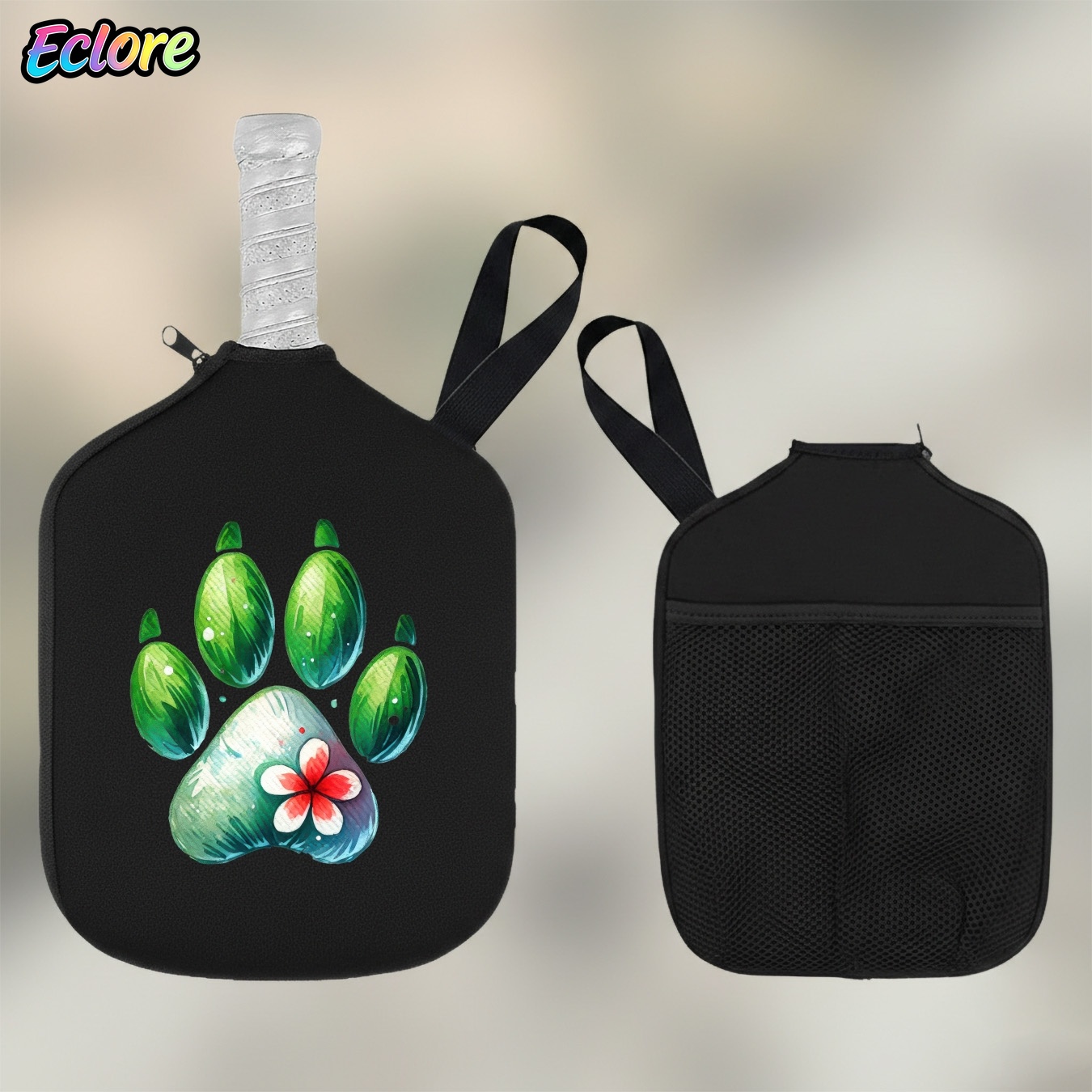 Green Watercolor Paw Print Pad - Tennis Racket recension och pris