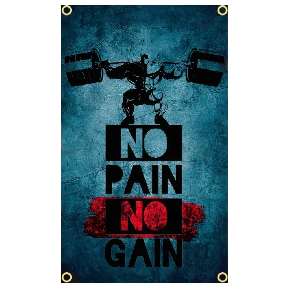 GYM Flag Message Signs Slogan  - Sports Equipment Poster recension och pris