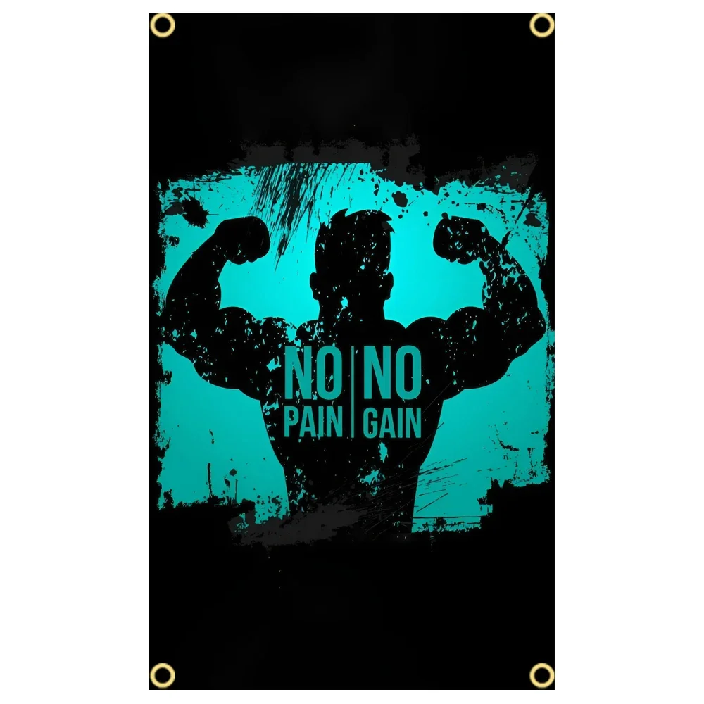 GYM Flag Message Signs Slogan  - Sports Equipment Poster recension och pris